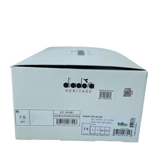 Diadora Heritage Equipe Stellar Silver Metallic Empty Shoe Box BOX ONLY - Picture 3 of 4